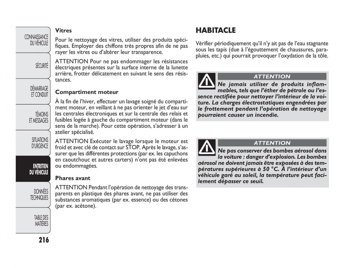 Fiat Doblo II 2 manuel du proprietaire / page 217