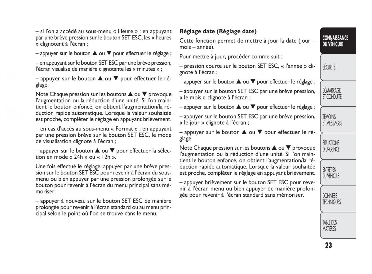 Fiat Doblo II 2 manuel du proprietaire / page 24
