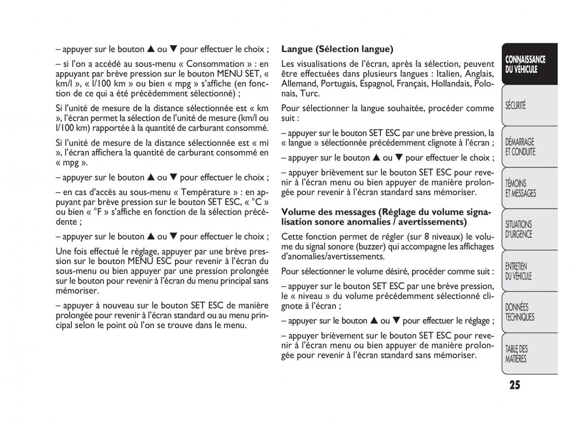 Fiat Doblo II 2 manuel du proprietaire / page 26