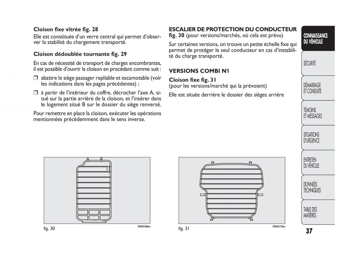 Fiat Doblo II 2 manuel du proprietaire / page 38