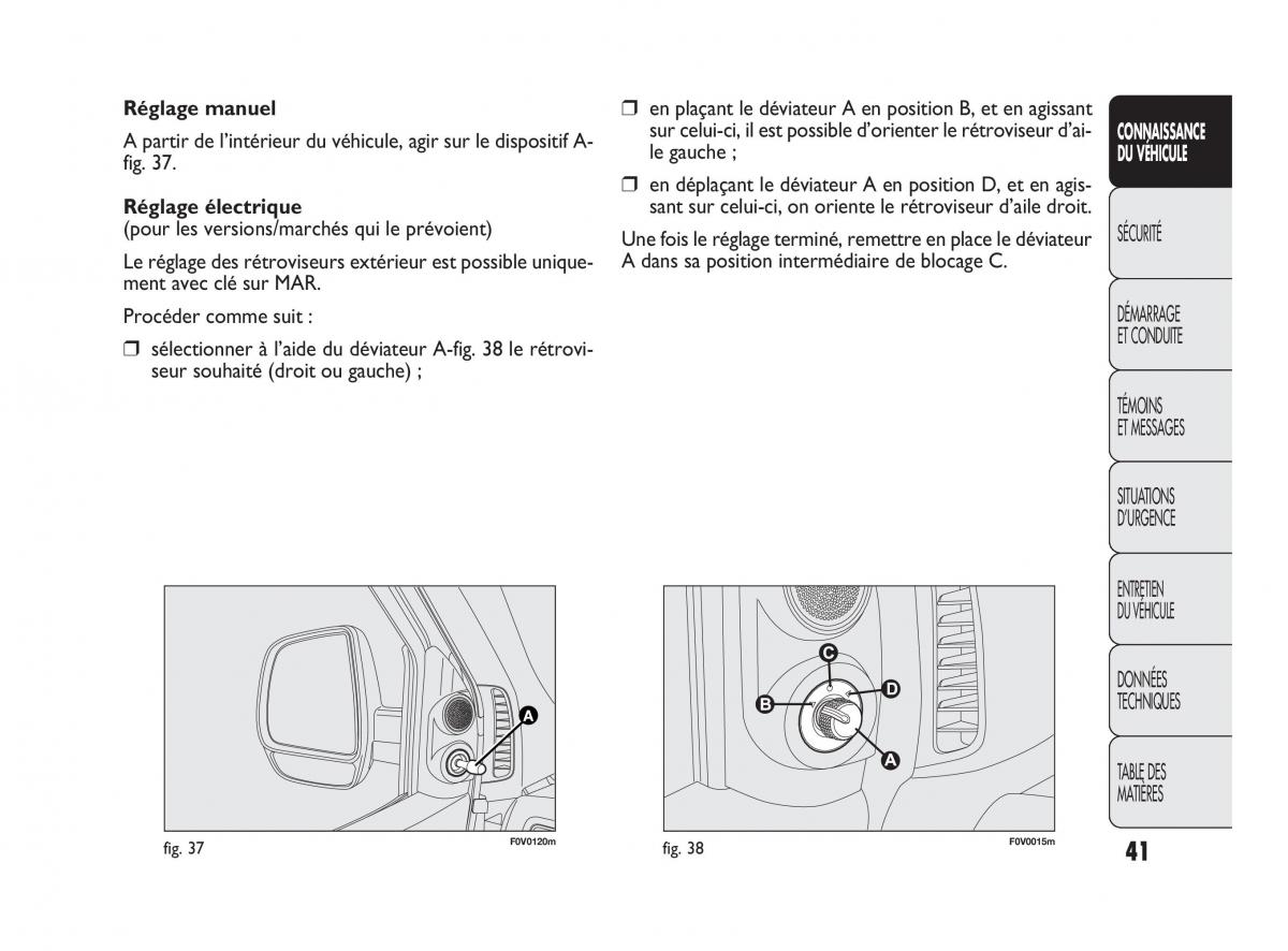 Fiat Doblo II 2 manuel du proprietaire / page 42