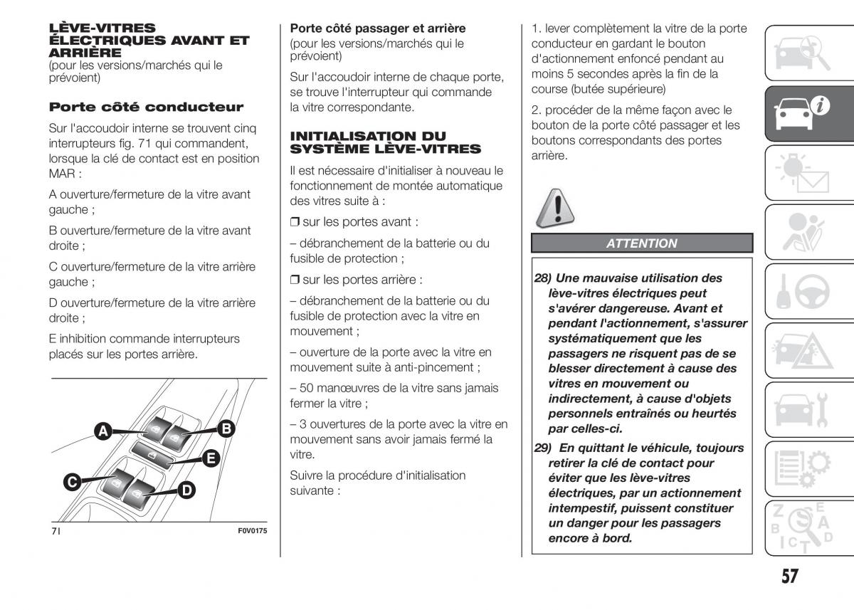 Fiat Doblo II 2 FL manuel du proprietaire / page 61