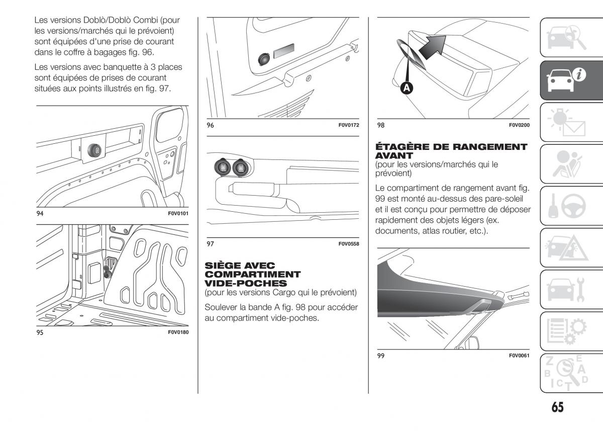 Fiat Doblo II 2 FL manuel du proprietaire / page 69