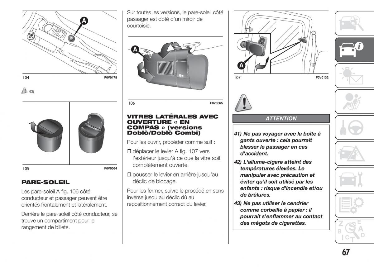 Fiat Doblo II 2 FL manuel du proprietaire / page 71