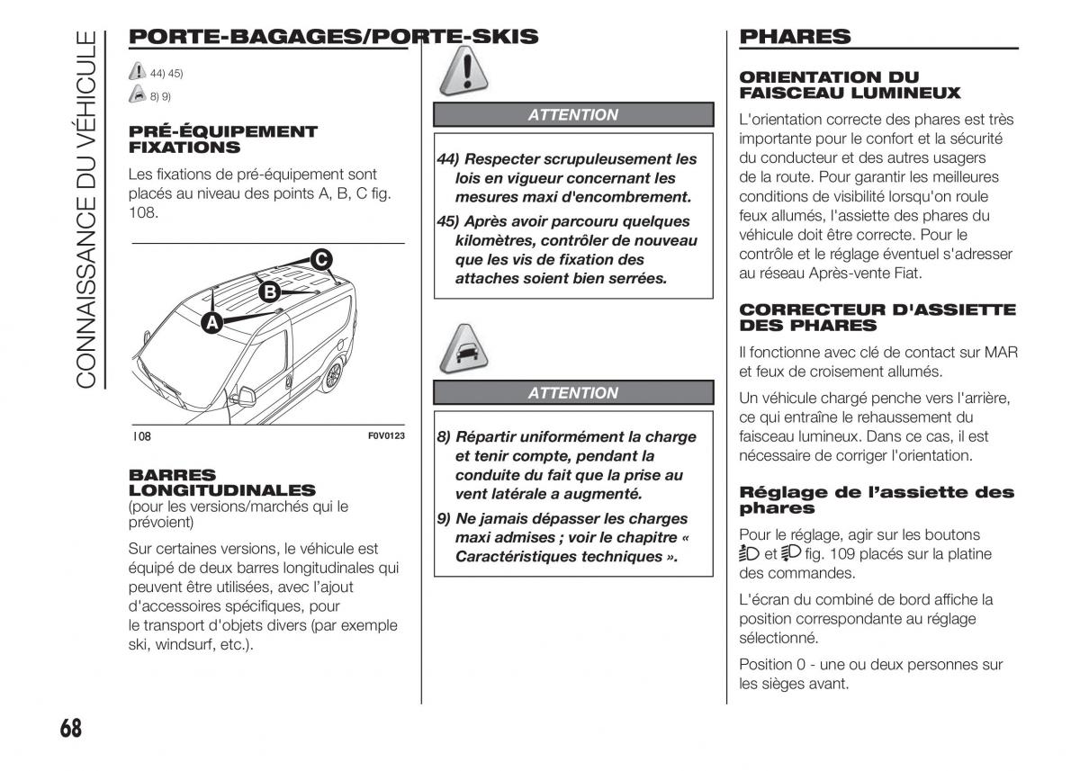 Fiat Doblo II 2 FL manuel du proprietaire / page 72