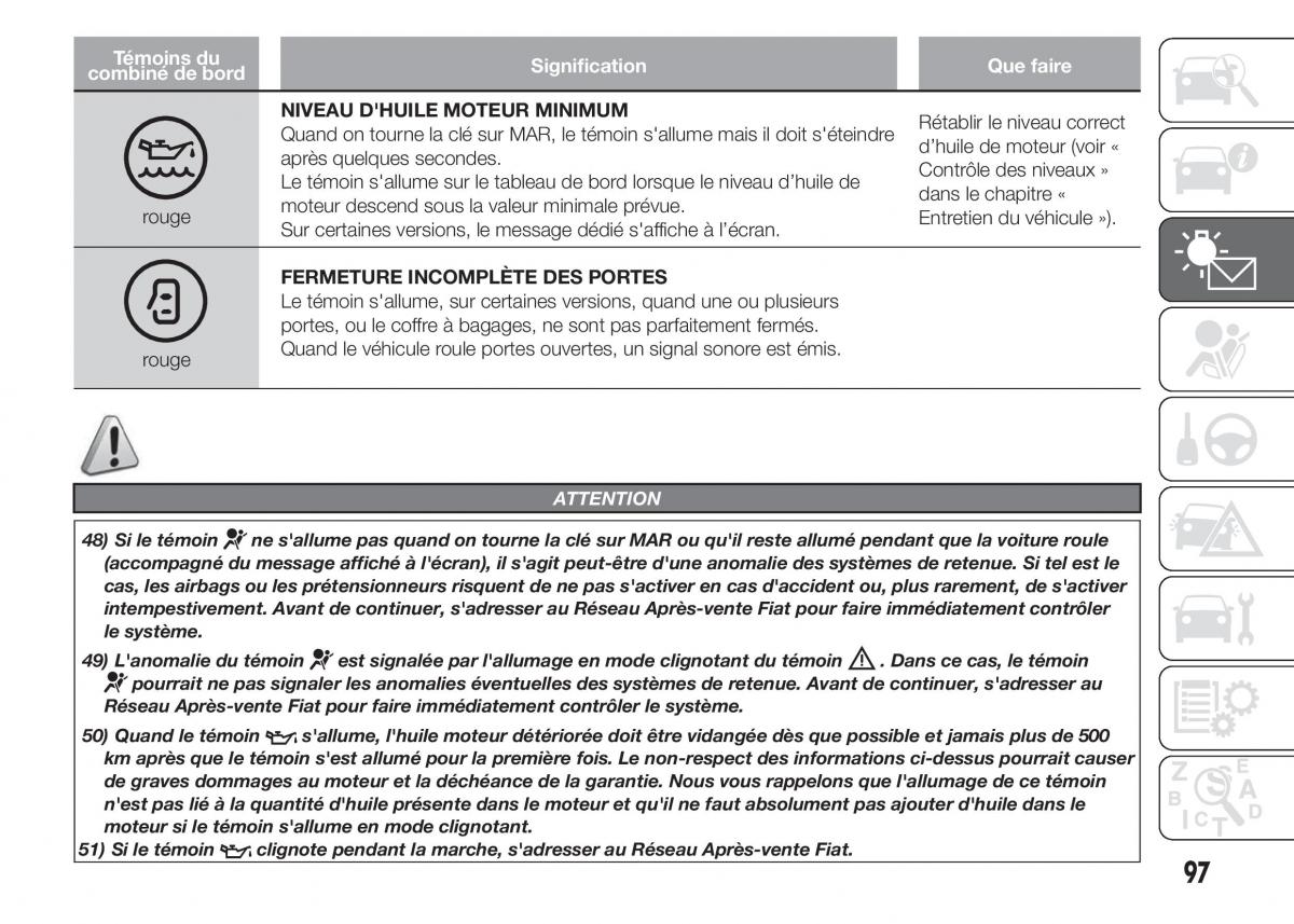 Fiat Doblo II 2 FL manuel du proprietaire / page 101