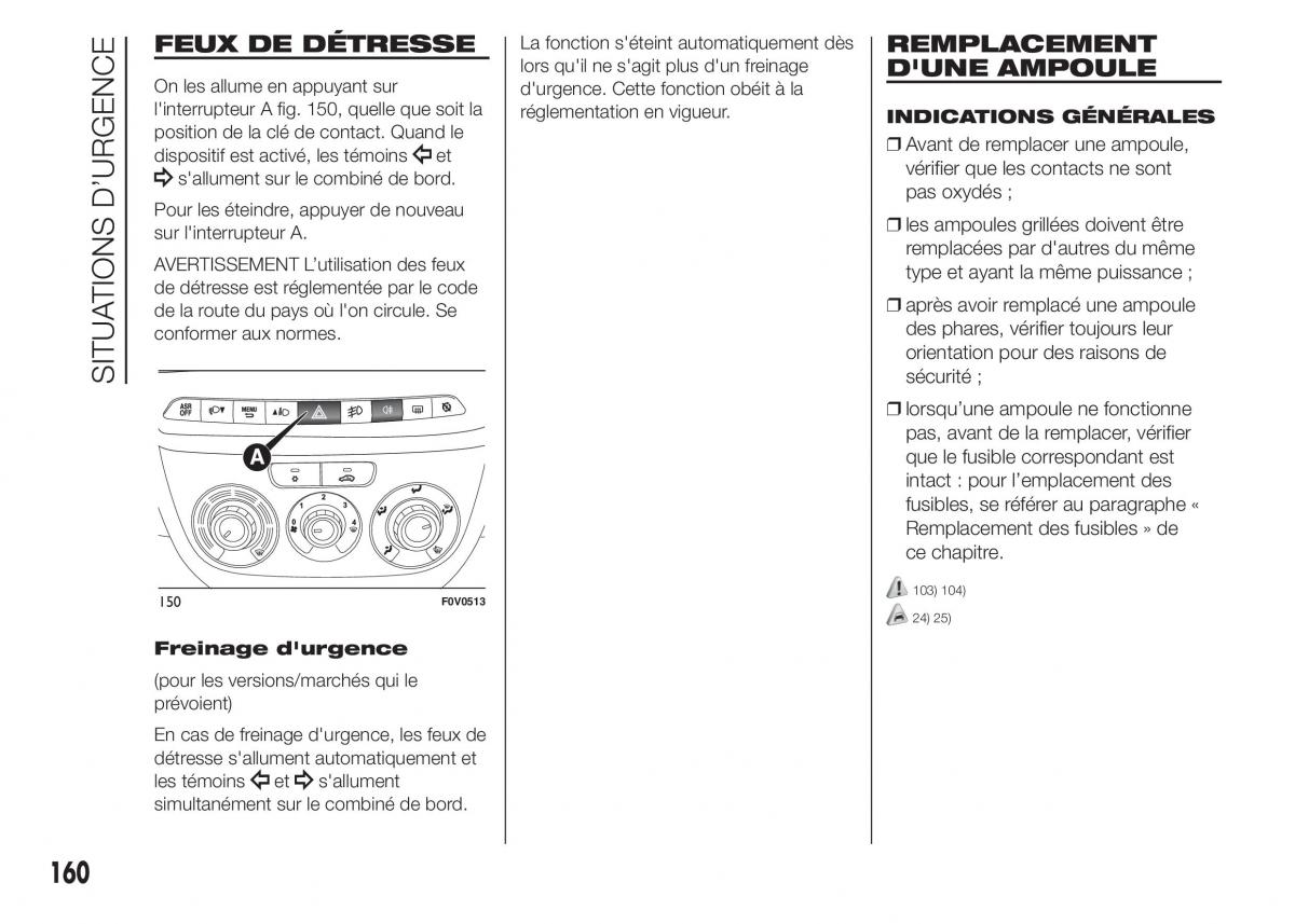 Fiat Doblo II 2 FL manuel du proprietaire / page 164