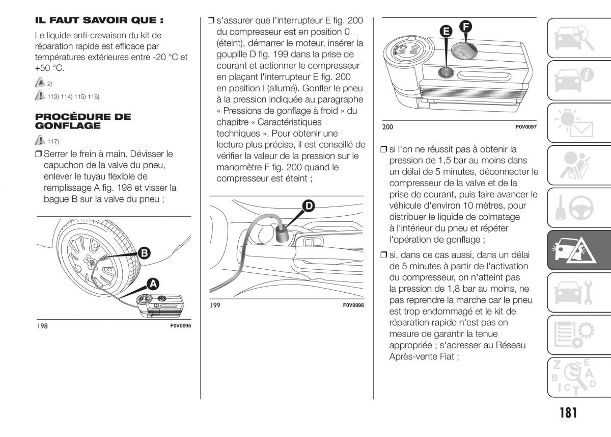 Fiat Doblo II 2 FL manuel du proprietaire / page 185