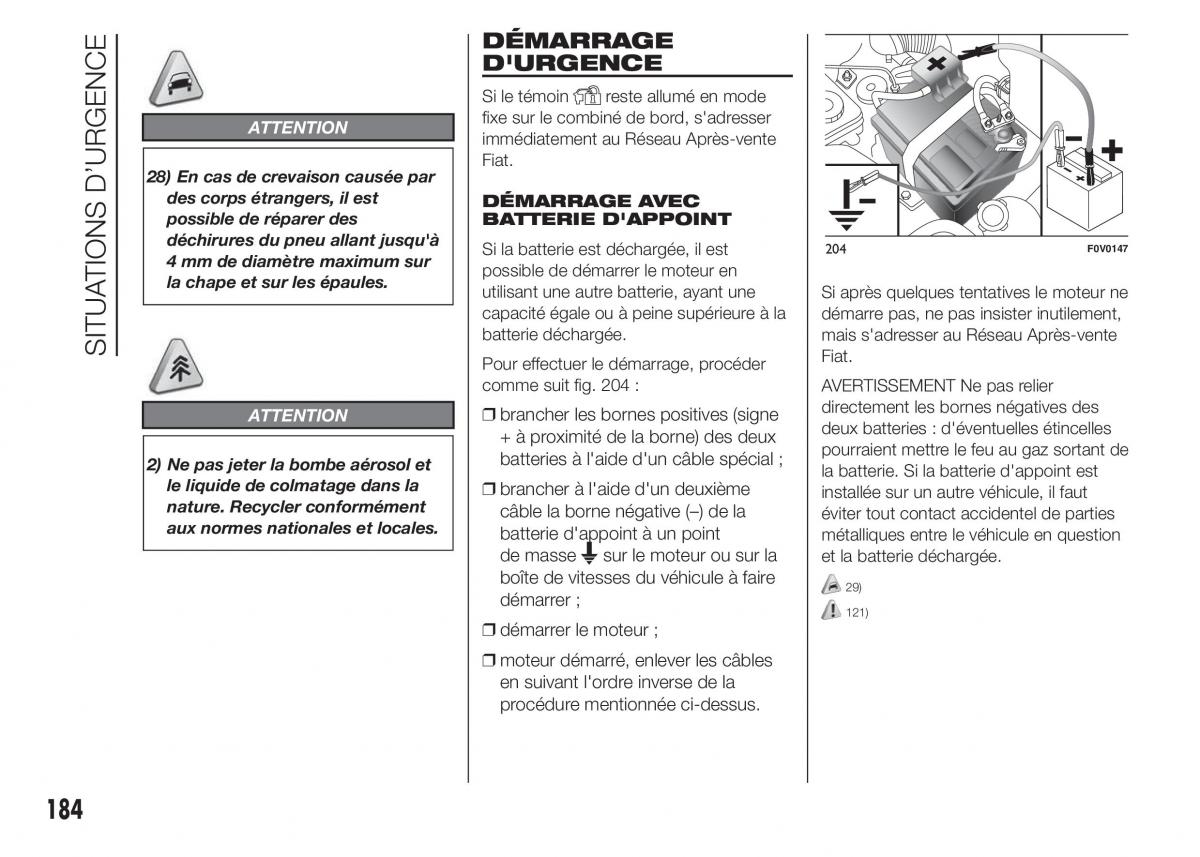 Fiat Doblo II 2 FL manuel du proprietaire / page 188