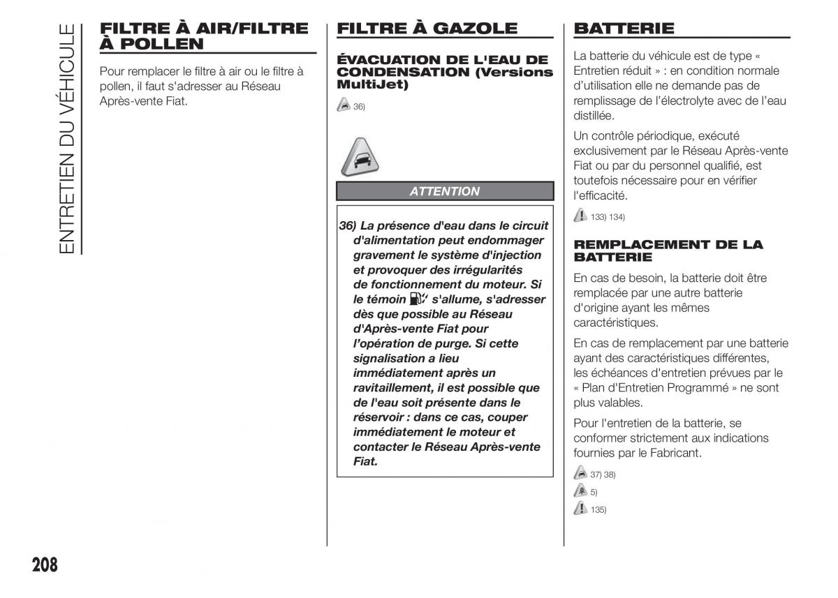 Fiat Doblo II 2 FL manuel du proprietaire / page 212