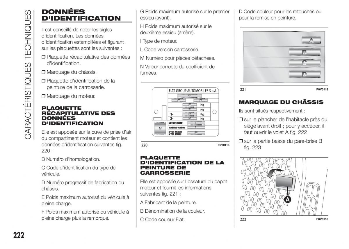 Fiat Doblo II 2 FL manuel du proprietaire / page 226