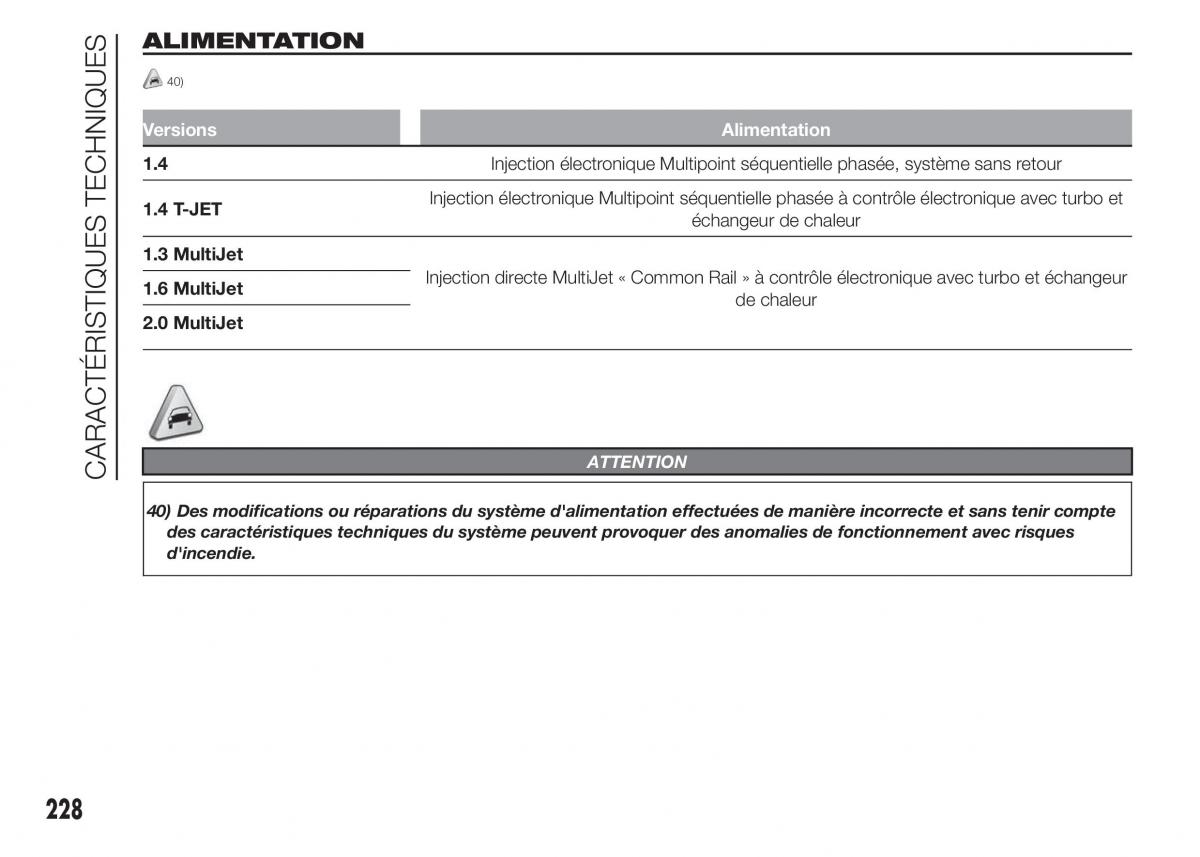 Fiat Doblo II 2 FL manuel du proprietaire / page 232