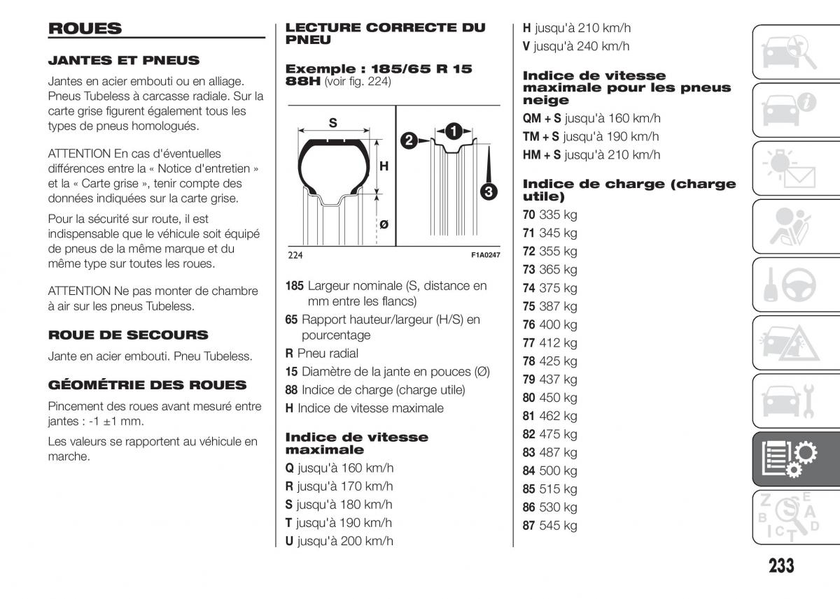 Fiat Doblo II 2 FL manuel du proprietaire / page 237