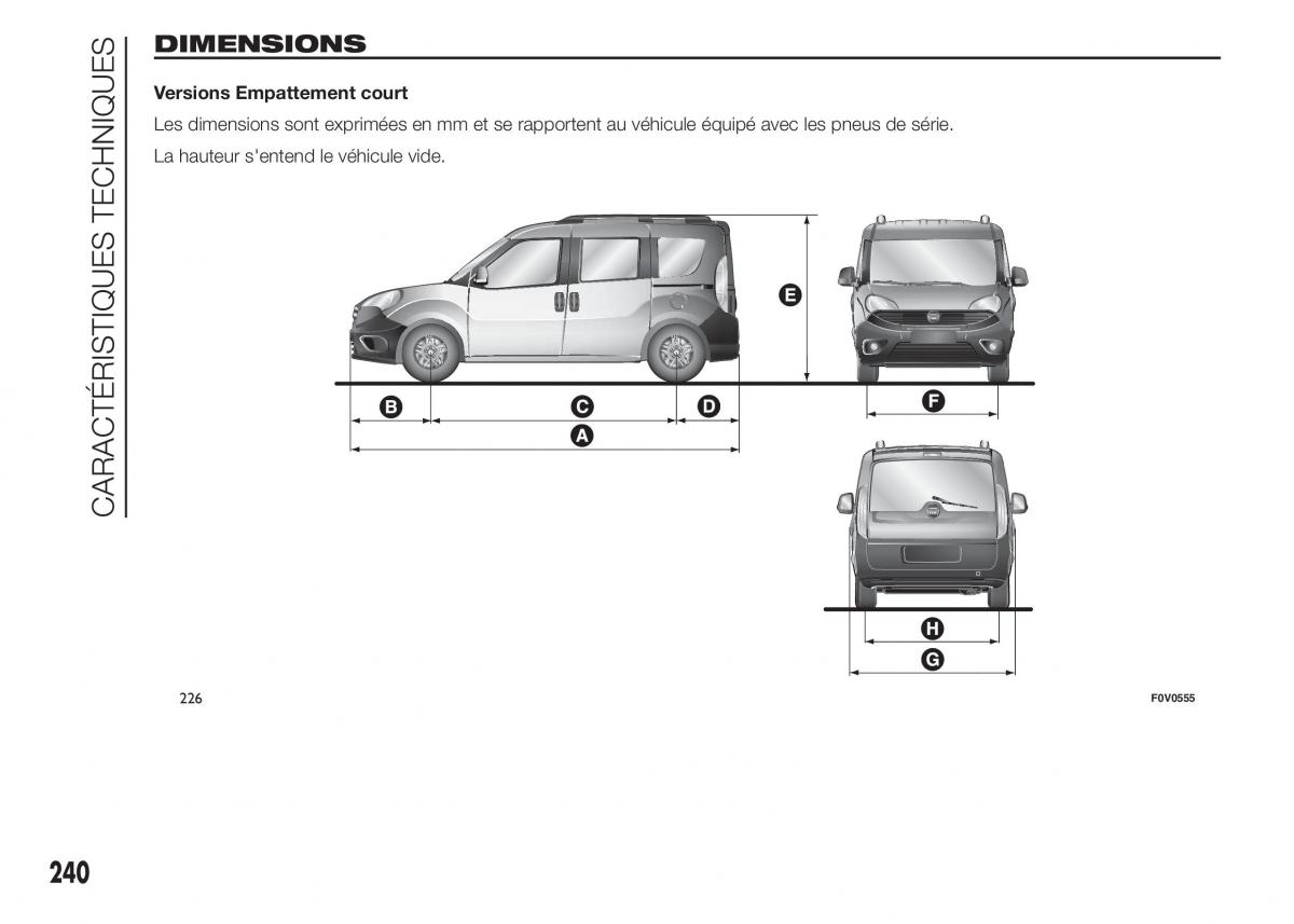 Fiat Doblo II 2 FL manuel du proprietaire / page 244