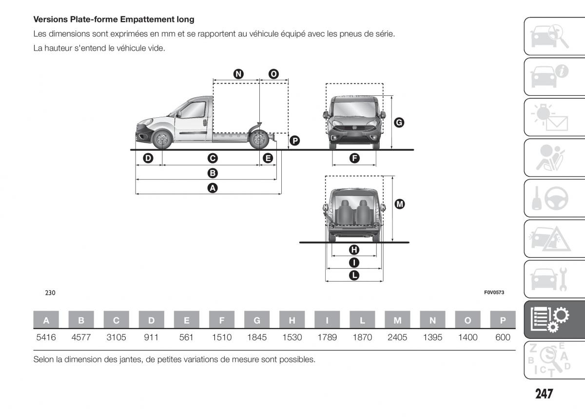 Fiat Doblo II 2 FL manuel du proprietaire / page 251