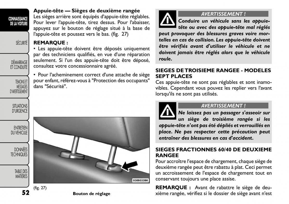 Fiat Freemont manuel du proprietaire / page 59