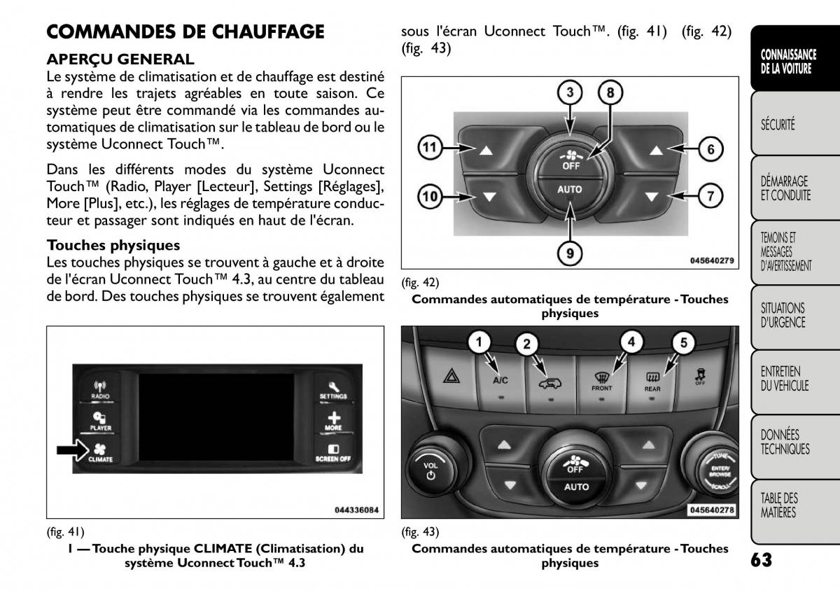 Fiat Freemont manuel du proprietaire / page 70