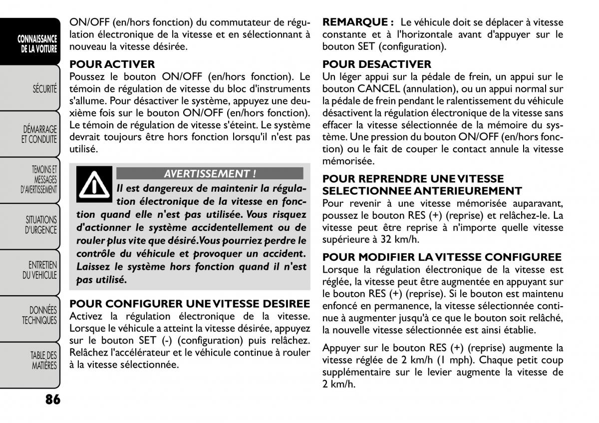 Fiat Freemont manuel du proprietaire / page 93