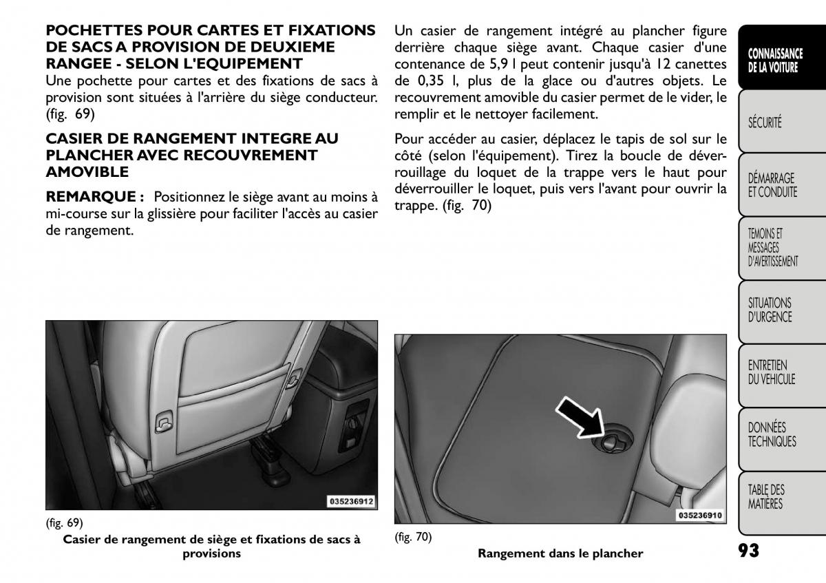 Fiat Freemont manuel du proprietaire / page 100