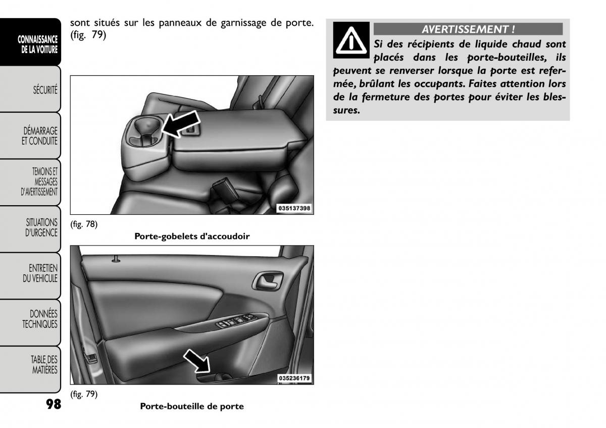 Fiat Freemont manuel du proprietaire / page 105