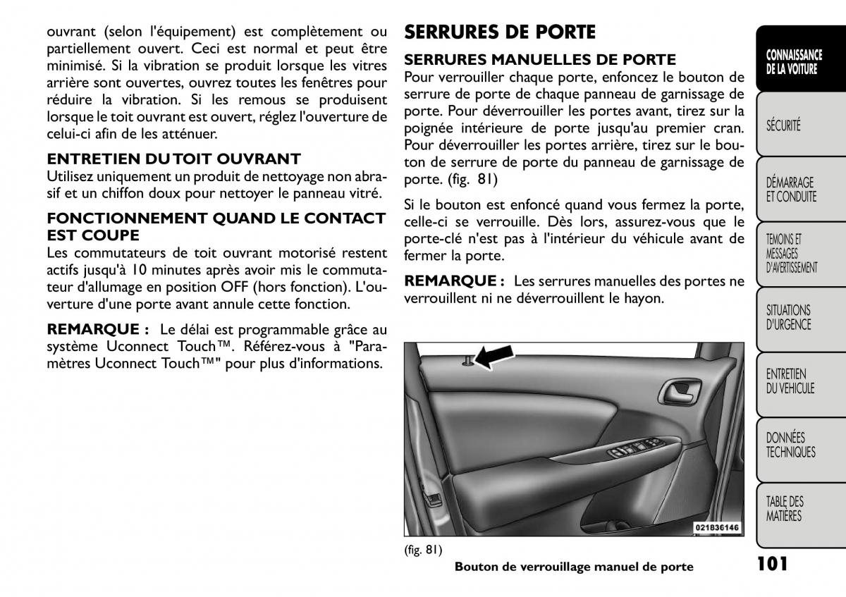 Fiat Freemont manuel du proprietaire / page 108