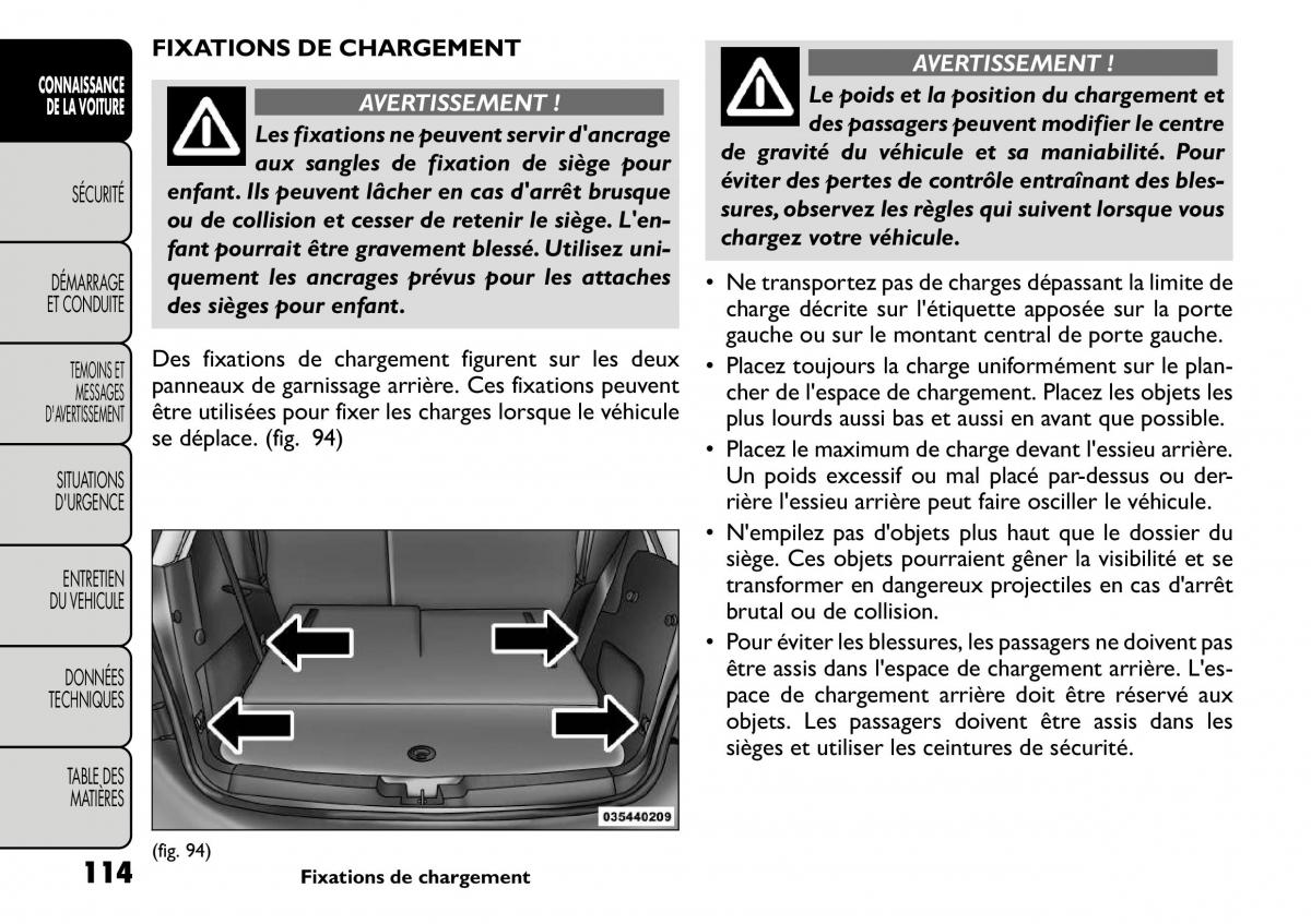 Fiat Freemont manuel du proprietaire / page 121