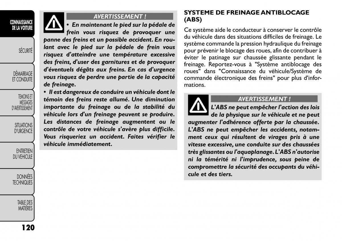 Fiat Freemont manuel du proprietaire / page 127