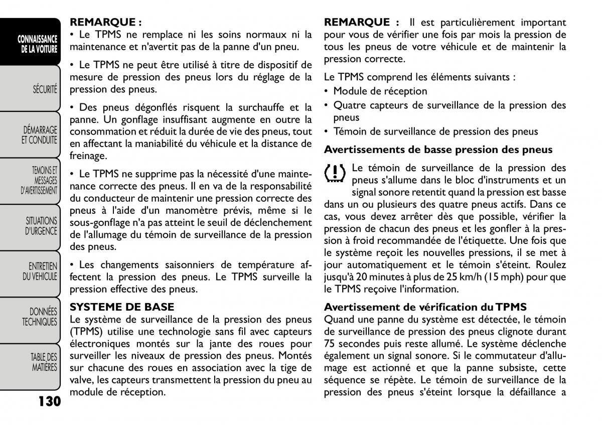 Fiat Freemont manuel du proprietaire / page 137