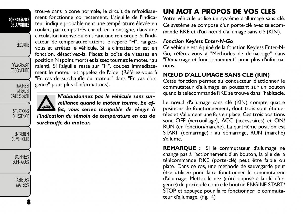 Fiat Freemont manuel du proprietaire / page 15