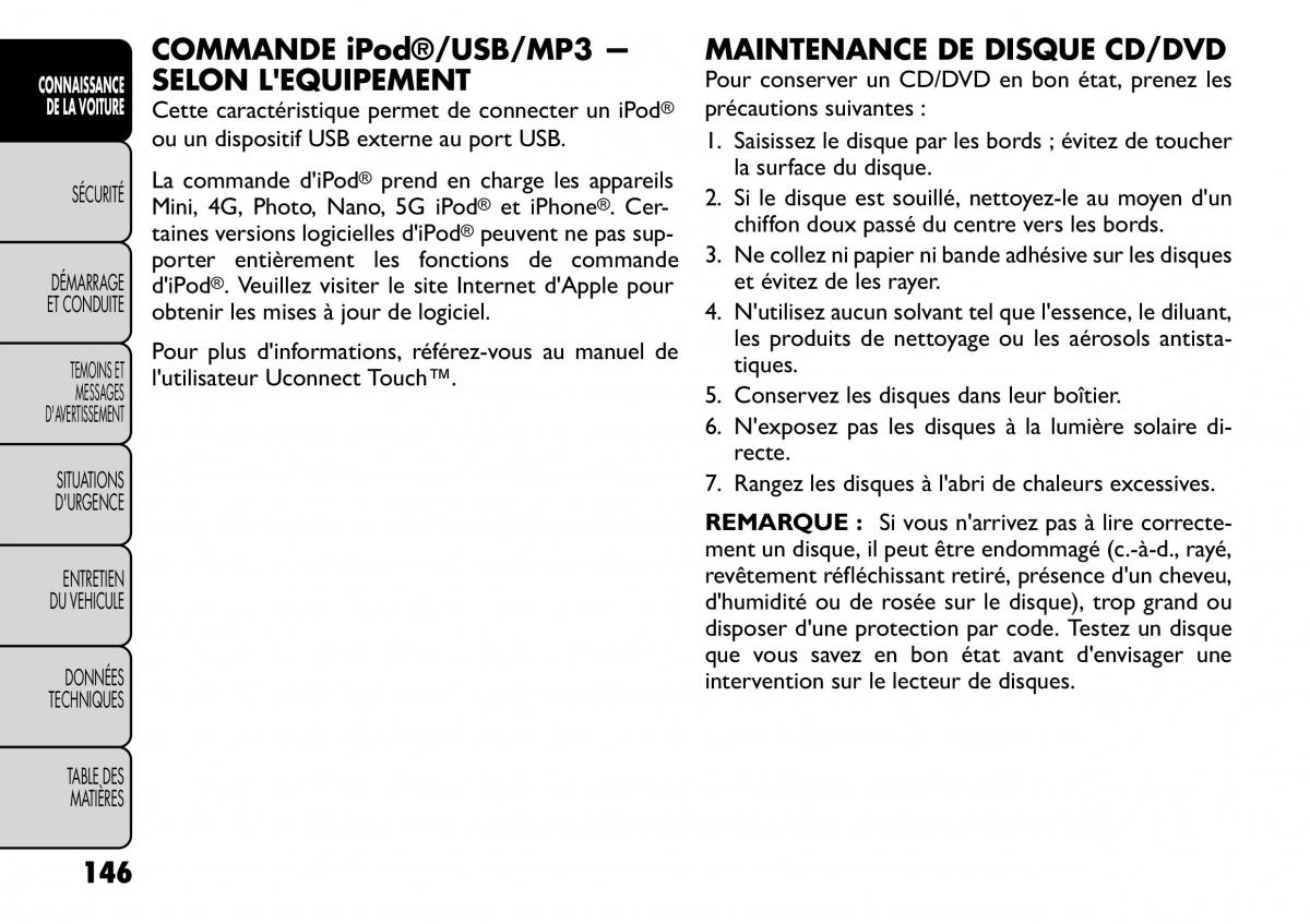 Fiat Freemont manuel du proprietaire / page 153