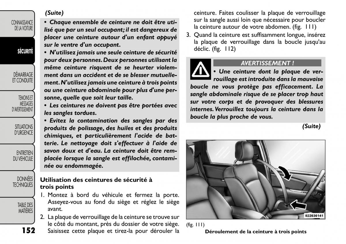 Fiat Freemont manuel du proprietaire / page 159