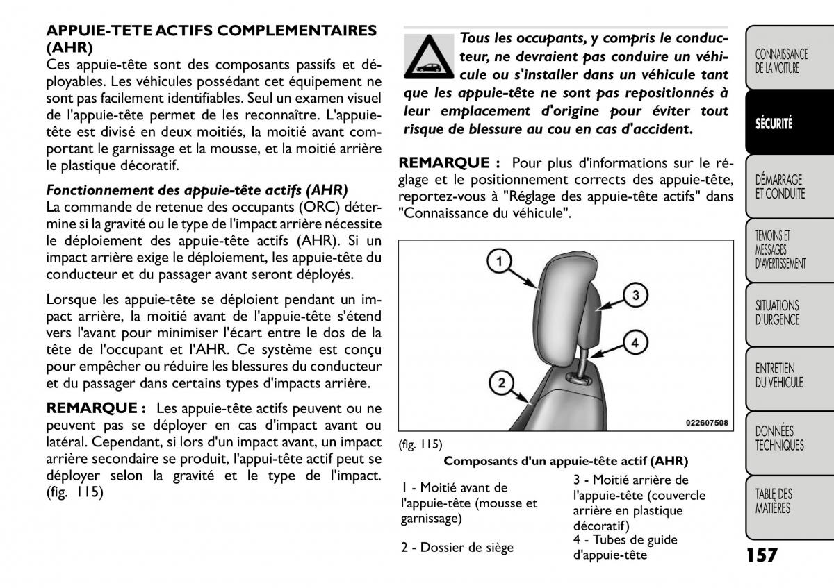 Fiat Freemont manuel du proprietaire / page 164