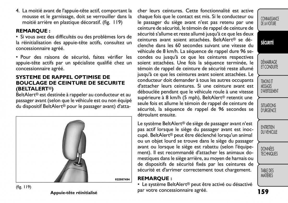 Fiat Freemont manuel du proprietaire / page 166