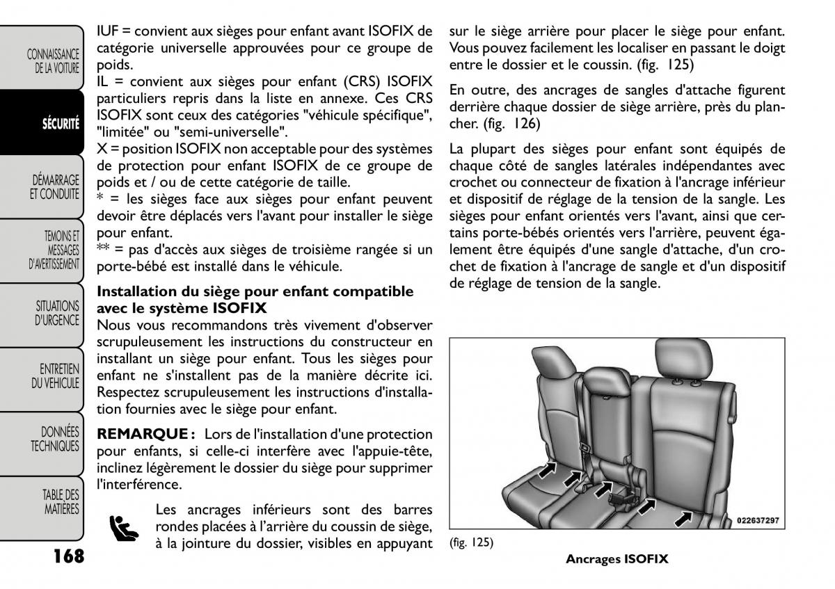 Fiat Freemont manuel du proprietaire / page 175