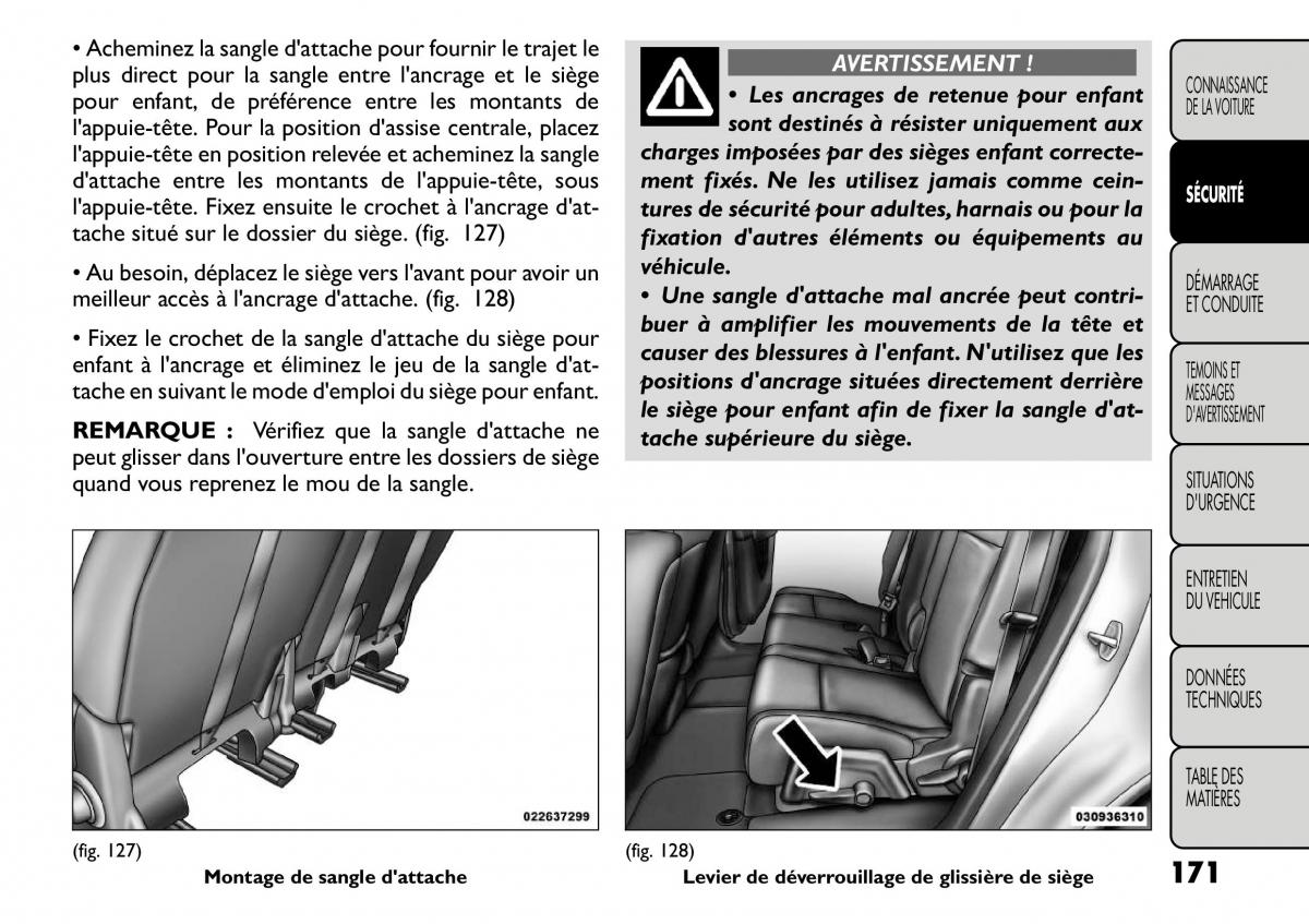 Fiat Freemont manuel du proprietaire / page 178