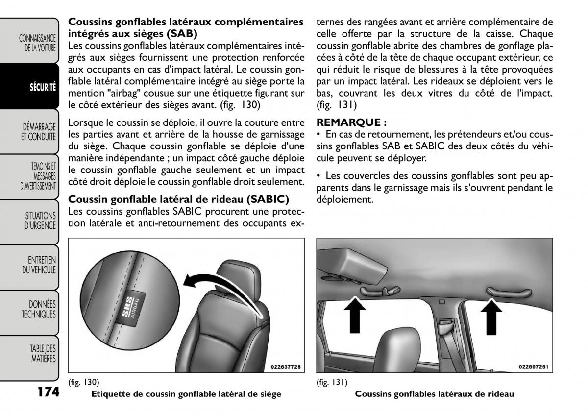 Fiat Freemont manuel du proprietaire / page 181