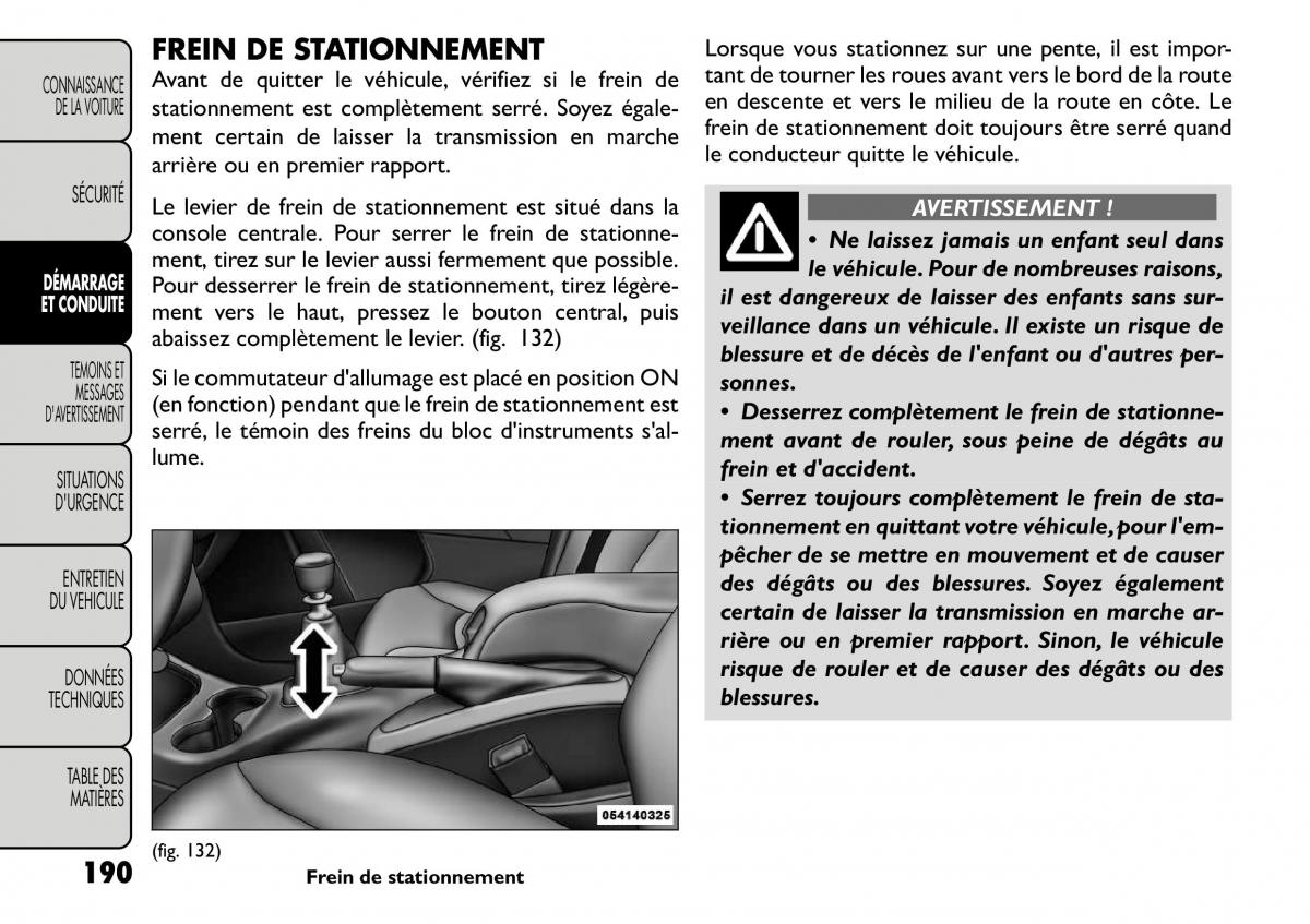 Fiat Freemont manuel du proprietaire / page 197