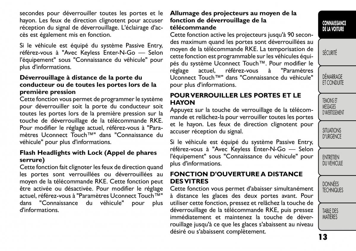 Fiat Freemont manuel du proprietaire / page 20