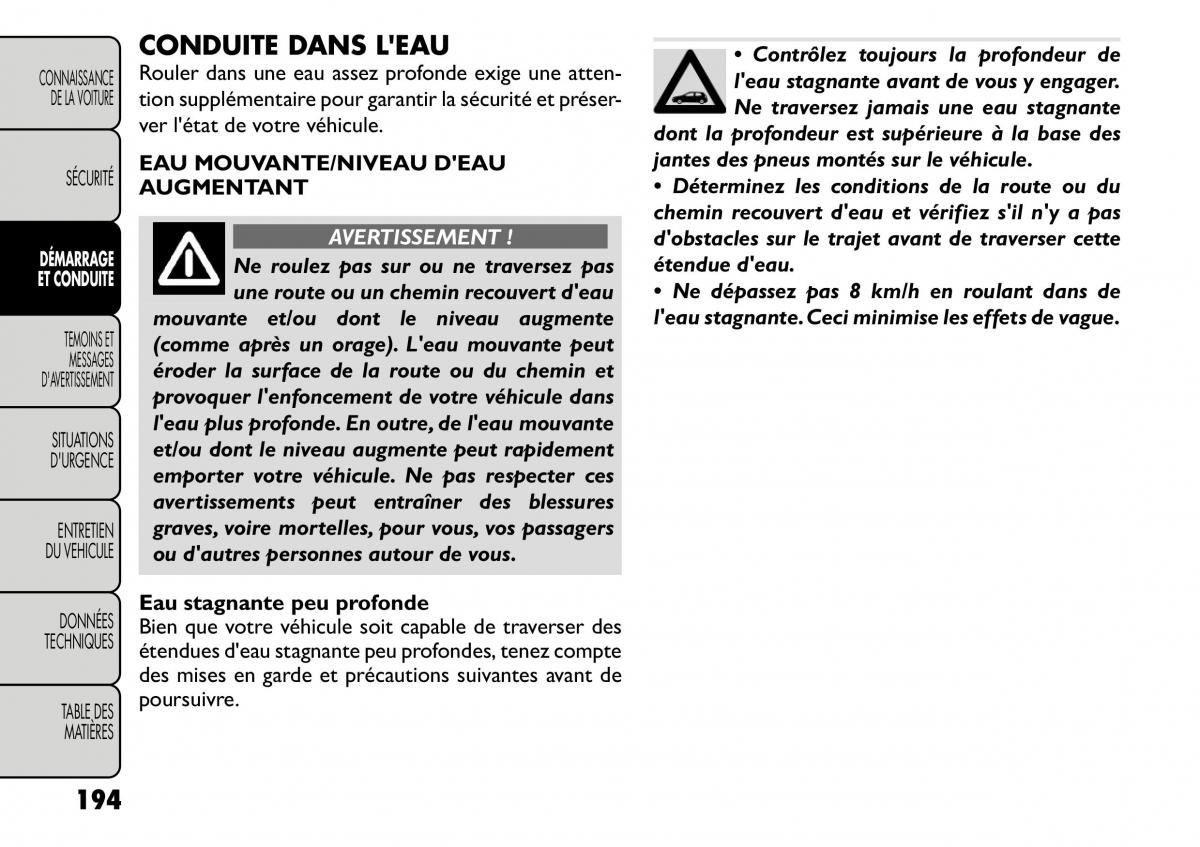 Fiat Freemont manuel du proprietaire / page 201