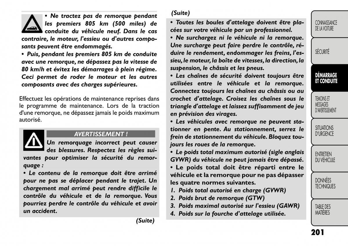 Fiat Freemont manuel du proprietaire / page 208