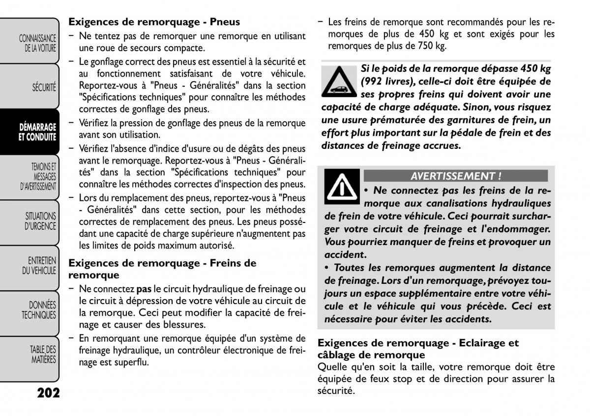 Fiat Freemont manuel du proprietaire / page 209