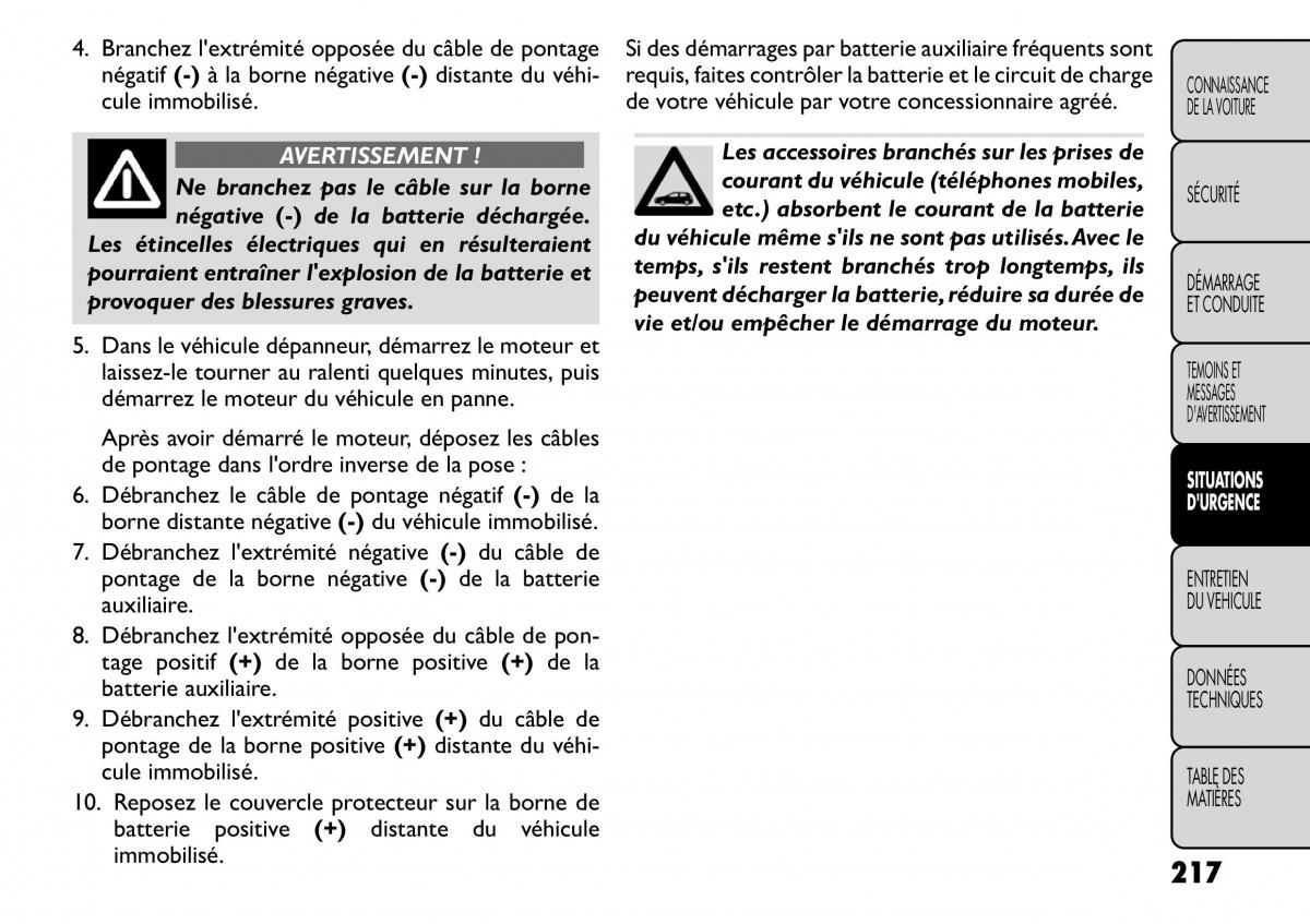 Fiat Freemont manuel du proprietaire / page 224