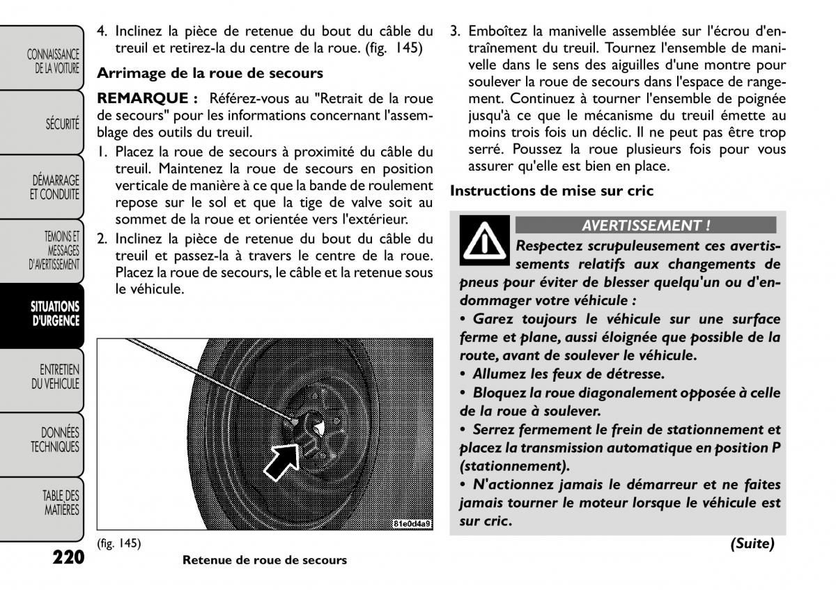 Fiat Freemont manuel du proprietaire / page 227