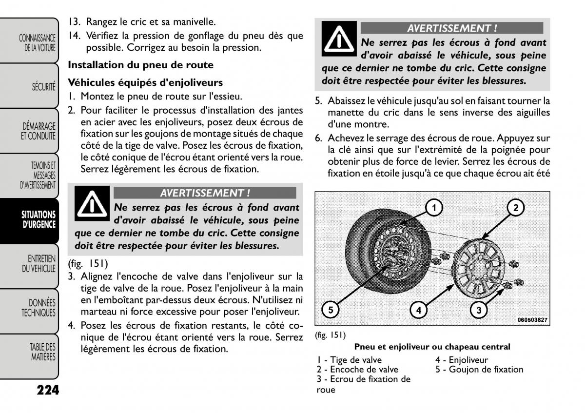 Fiat Freemont manuel du proprietaire / page 231