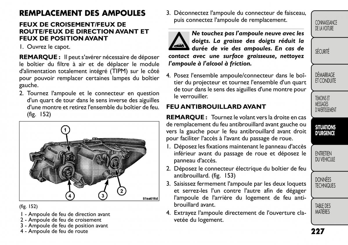 Fiat Freemont manuel du proprietaire / page 234