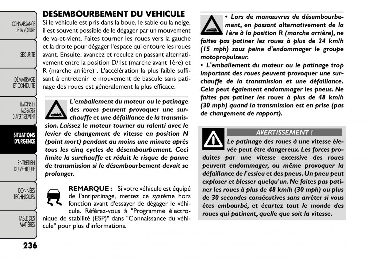 Fiat Freemont manuel du proprietaire / page 243