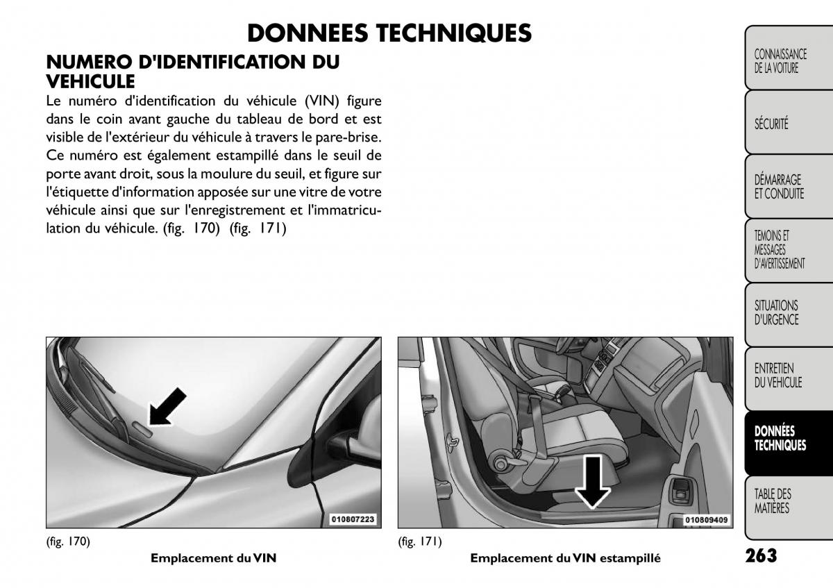 Fiat Freemont manuel du proprietaire / page 270