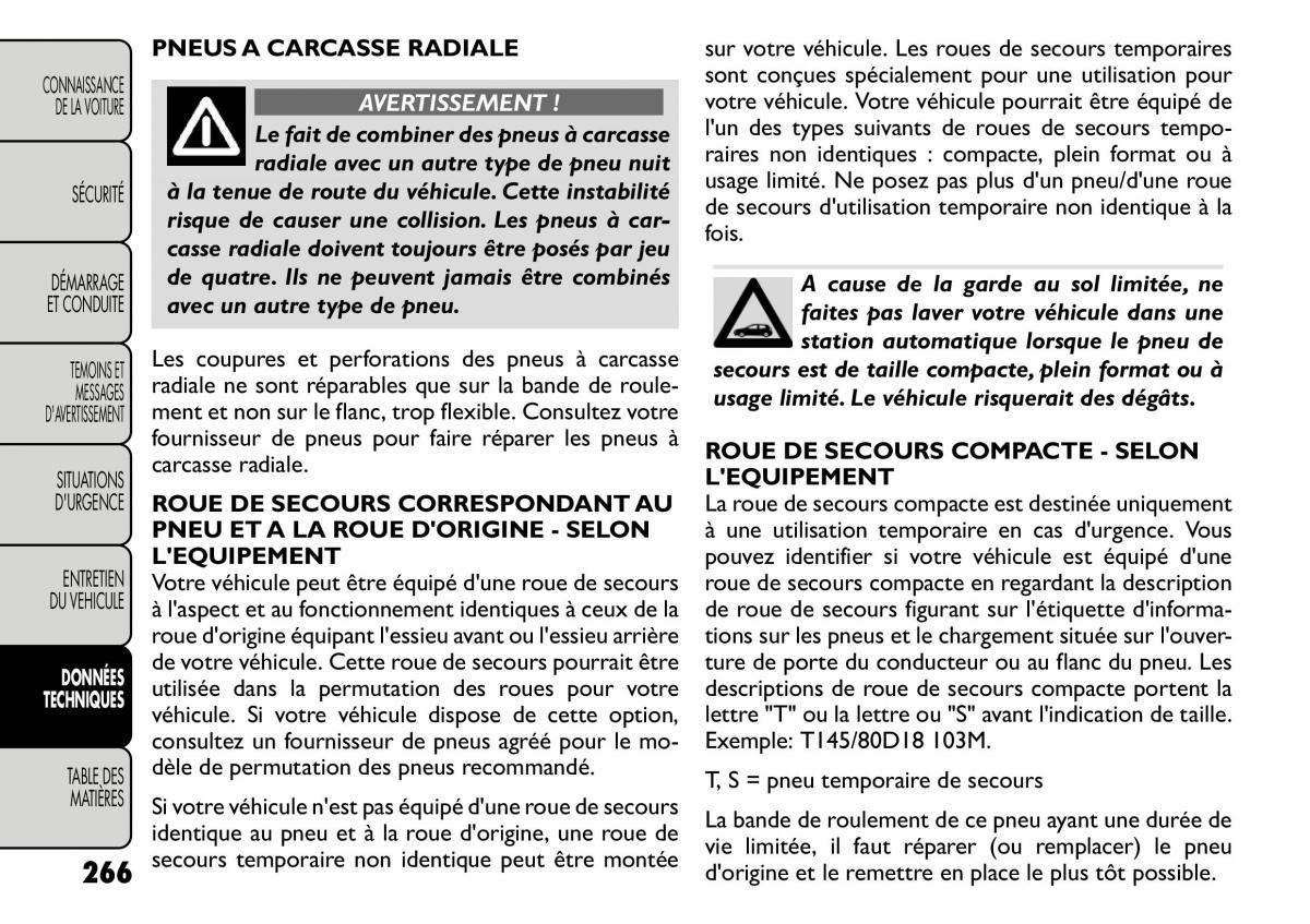 Fiat Freemont manuel du proprietaire / page 273