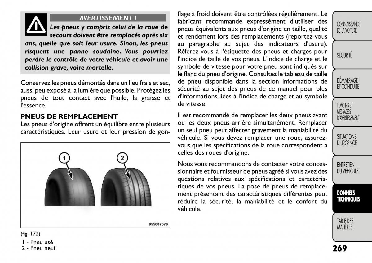 Fiat Freemont manuel du proprietaire / page 276