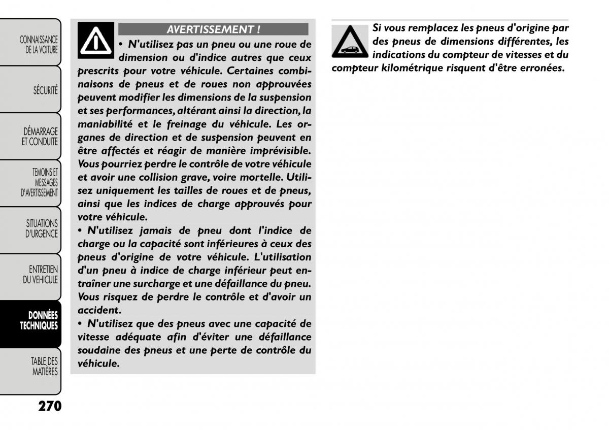 Fiat Freemont manuel du proprietaire / page 277